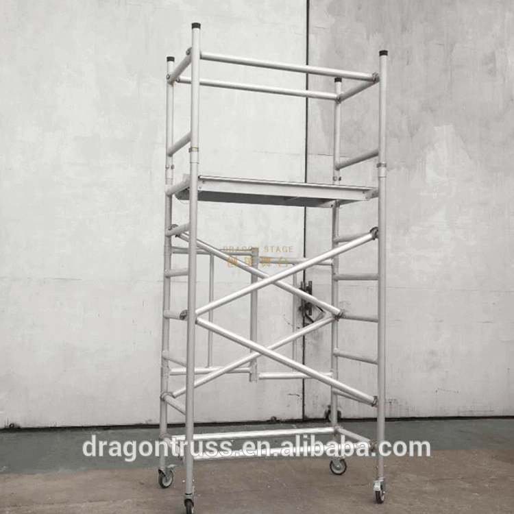 Andamios plegables portátiles de aluminio para la construcción con tamaño  personalizado del fabricante de China - Etapa de Dragon