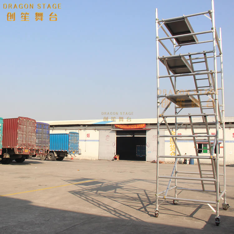 Andamios plegables portátiles de aluminio para la construcción con tamaño  personalizado del fabricante de China - Etapa de Dragon
