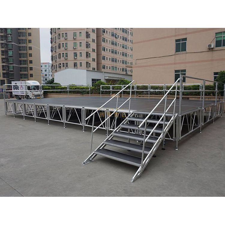 Escalera plegable para escenarios con alturas de 700 a 1300 mm